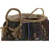 Basket DKD Home Decor 30 x 30 x 30 cm Natural Fibre Boho (2 Units)