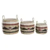 Basket set DKD Home Decor Natural Fibre (30 x 30 x 25 cm)