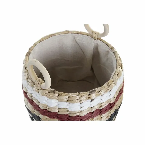 Basket set DKD Home Decor Natural Fibre (30 x 30 x 25 cm)