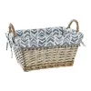 Basket DKD Home Decor Polyester wicker 40 x 30 x 20 cm