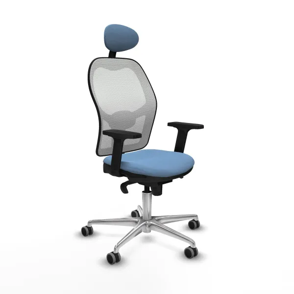 Office Chair with Headrest Piqueras y Crespo 2D086G1 Sky blue