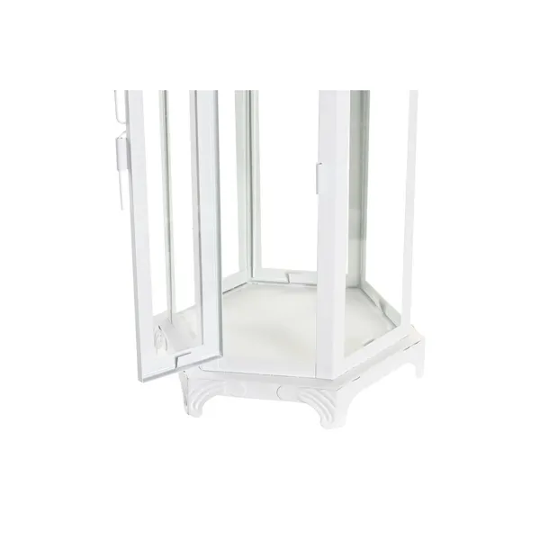 Lantern DKD Home Decor Crystal Metal White (20 x 17 x 55 cm)