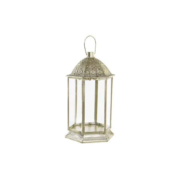 Lantern DKD Home Decor Crystal Golden Metal (21 x 19 x 37 cm)