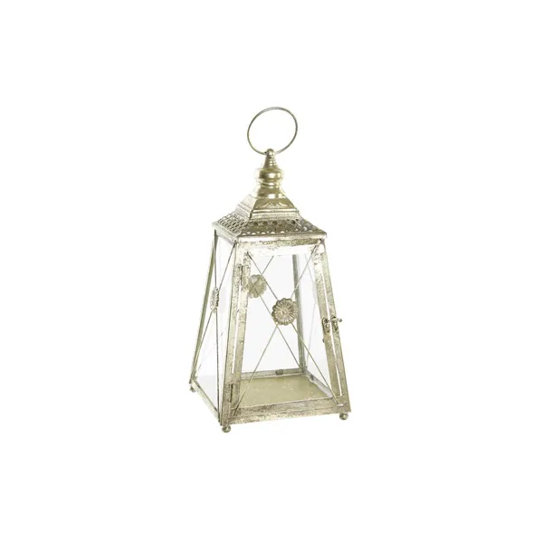 Lantern DKD Home Decor Crystal Golden Metal (18 x 18 x 36 cm)