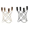 Candle Holder DKD Home Decor Black Golden Metal Modern 20 x 20 x 23 cm (2 Units)