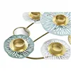 Candle Holder DKD Home Decor Mirror Golden Metal Mint Waterlily (54 x 33 x 8 cm)