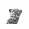 Decorative Figure DKD Home Decor Silver Leopard Resin (19,5 x 16 x 31,5 cm)