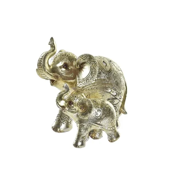 Decorative Figure DKD Home Decor Golden Elephant Colonial 17 x 11 x 15 cm (12 Units)