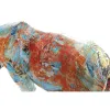 Decorative Figure DKD Home Decor 34 x 12,5 x 16,5 cm Multicolour Rhinoceros Modern