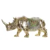 Decorative Figure DKD Home Decor Golden Resin Multicolour Rhinoceros (55 x 17,5 x 25 cm)