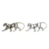 Decorative Figure DKD Home Decor 46,5 x 10 x 18 cm Silver Golden Panther (2 Units)