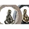 Decorative Figure DKD Home Decor Black Golden Monk Oriental 20,8 x 6,5 x 18,5 cm (2 Units)