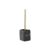 Toilet Brush DKD Home Decor Black Golden Metal Resin Marble 9,5 x 9,5 x 37 cm