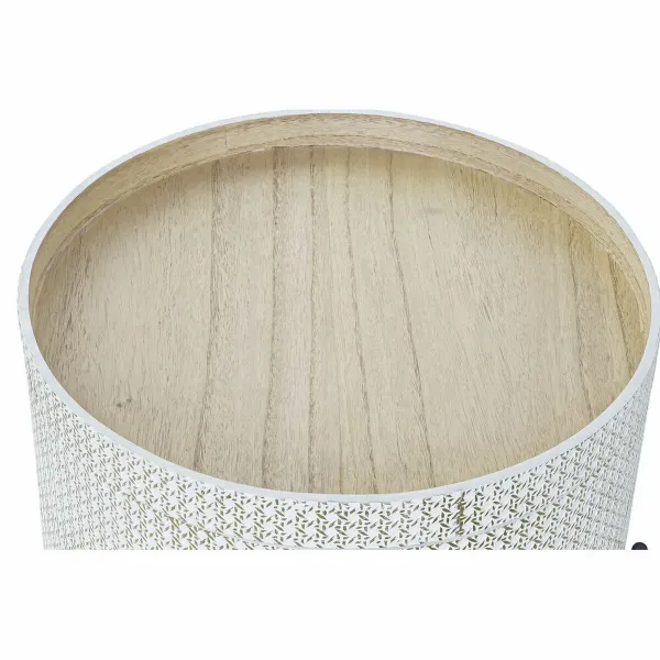 Console DKD Home Decor White Brown Golden Metal MDF Wood 45 x 45 x 39 cm