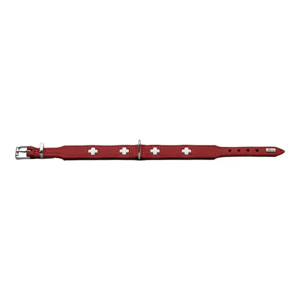 Dog collar Hunter Swiss Red/Black (24-28.5 cm)