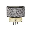 Floor Lamp DKD Home Decor Natural Black Metal Palms Polyester Colonial (60 x 60 x 129 cm)