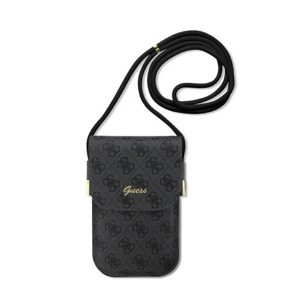 Guess 4G Metal Script Logo - Phone crossbody bag (black)