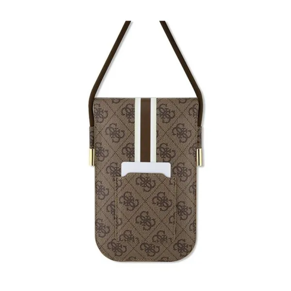 Guess 4G Stripes - Phone crossbody bag (brown)