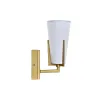 Wall Lamp DKD Home Decor 25W Golden Metal Polyester White 220 V (12 x 14 x 25 cm)