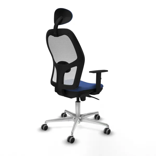 Office Chair with Headrest Jorquera Piqueras y Crespo 1D086G1 Navy Blue