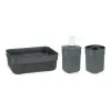 Bath Set Anthracite Plastic (3 pcs)