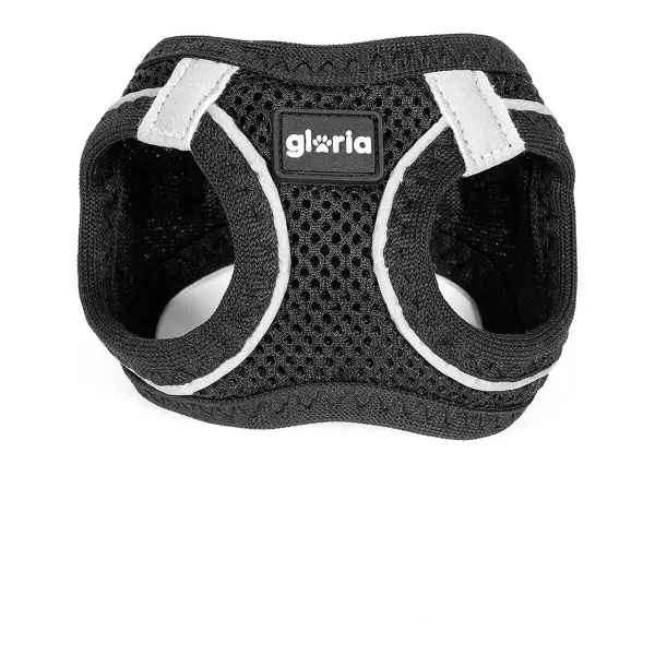 Dog Harness Gloria Air Mesh Trek Star Adjustable Black Size XXXS (18-20 cm)