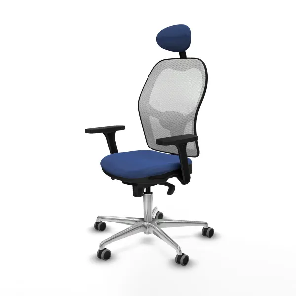 Office Chair with Headrest Piqueras y Crespo 3D086G1 Navy Blue