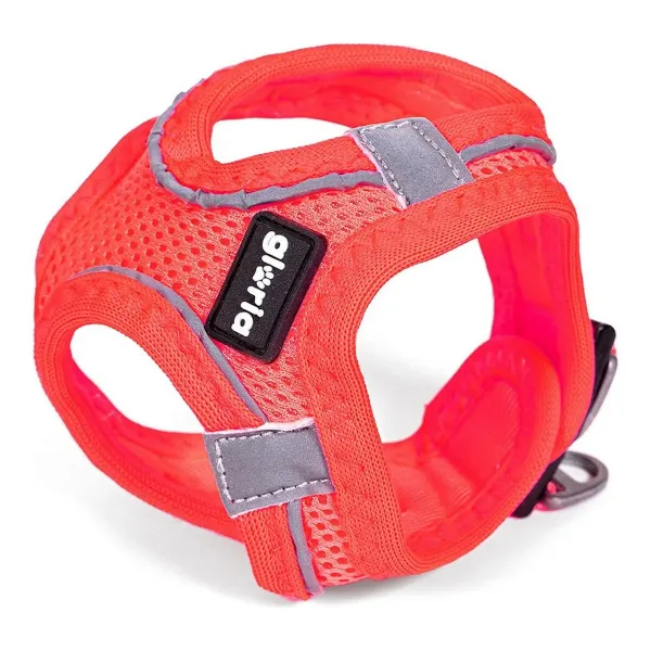 Dog Harness Gloria Air Mesh Trek Star Adjustable Pink L (33,4-35 cm)