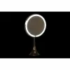 Magnifying Mirror with LED DKD Home Decor Silver Metal 20 x 11 x 37 cm