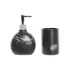 Bath Set DKD Home Decor Black Resin Plastic 11 x 6 x 17 cm 2 Pieces