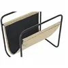 Magazine rack DKD Home Decor 39 x 26 x 36 cm Natural Black Metal