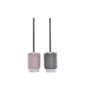 Toilet Brush DKD Home Decor Grey Pink Silver Light Pink Metal Aluminium Dolomite Urban 9,8 x 9,8 x 39 cm (2 Units)