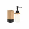 Soap Dispenser DKD Home Decor Black Natural Bamboo polypropylene