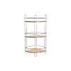 Bathroom Shelves DKD Home Decor Bamboo Aluminium Stainless chrome metal Natural 19,5 x 19,5 x 47 cm