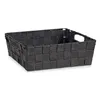 Basket Black Cloth 23 x 8 x 27 cm