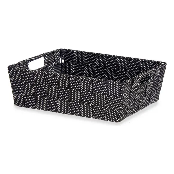 Basket Black Cloth 23 x 8 x 27 cm