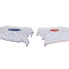 Table linen set DKD Home Decor Blue White Red 150 x 150 x 0,5 cm (2 Units)