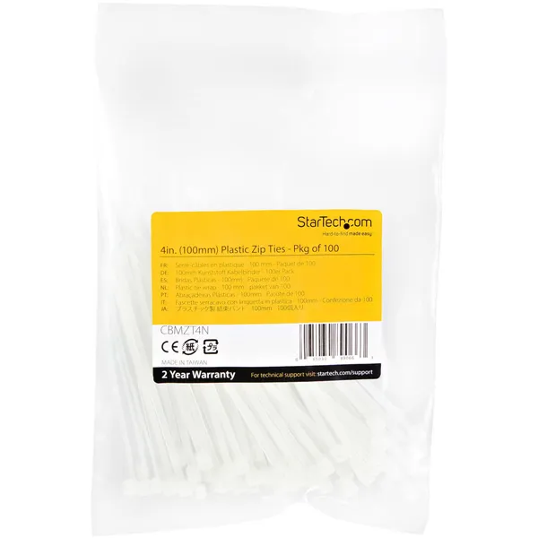 Nylon Cable Ties Startech CBMZT4N              White