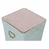 Set of Baskets DKD Home Decor Pink Celeste Boho 37 x 37 x 50 cm (3 Pieces)