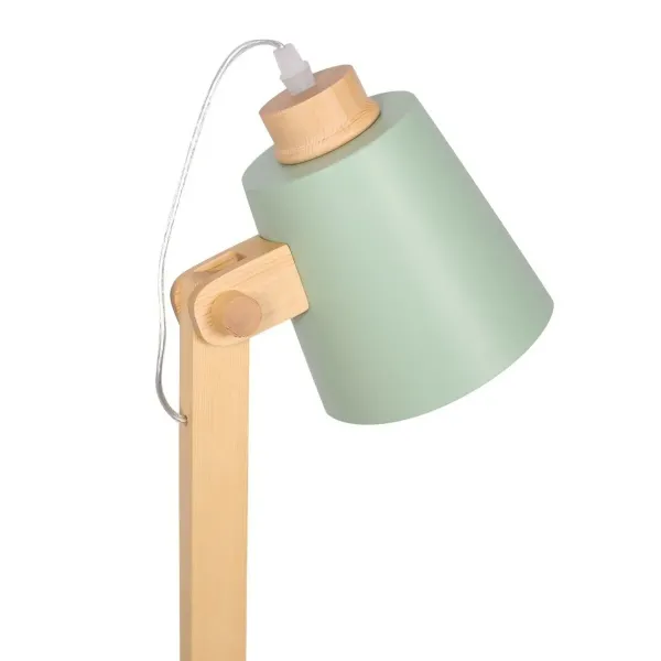 Desk lamp DKD Home Decor Green Pink Natural Wood Metal 50 W 220 V 18 x 20 x 45 cm 15 x 20 x 50 cm (2 Units)