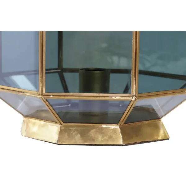 Desk lamp DKD Home Decor Crystal Blue Golden 220 V Brass 50 W Modern (29 x 29 x 25 cm)