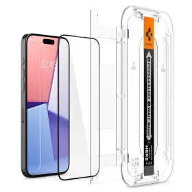 Spigen GLAS.TR EZ FIT FC - Tempered Glass for iPhone 15 Pro Max (Black Frame)