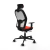 Office Chair with Headrest Piqueras y Crespo 1D036N2 Dark Orange