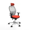 Office Chair with Headrest Piqueras y Crespo 1D086N2 Dark Orange