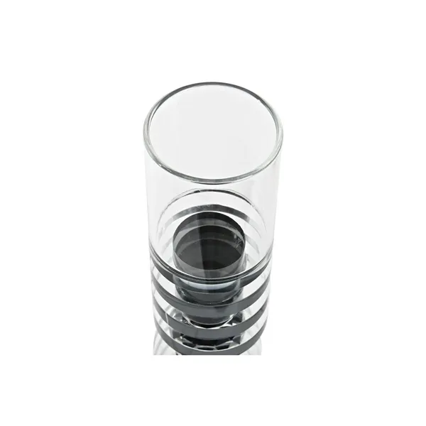 Candleholder DKD Home Decor 6 x 6 x 28 cm Crystal Black Transparent