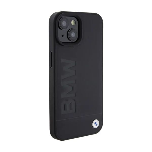 BMW Leather Hot Stamp MagSafe - Case for iPhone 15 Plus (black)