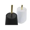 Toilet Brush DKD Home Decor White Black Stainless steel polystyrene 12 x 12 x 34,5 cm (2 Units)