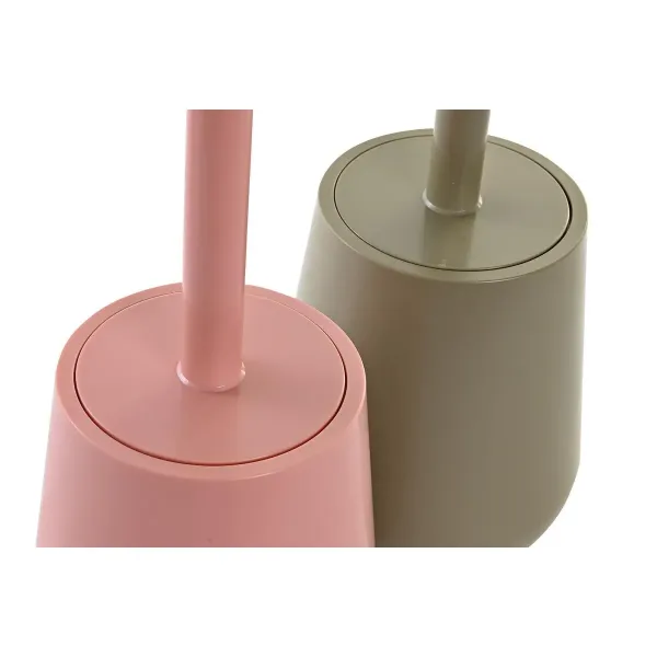 Toilet Brush DKD Home Decor Green Pink polystyrene 12 x 12 x 34,5 cm (2 Units)