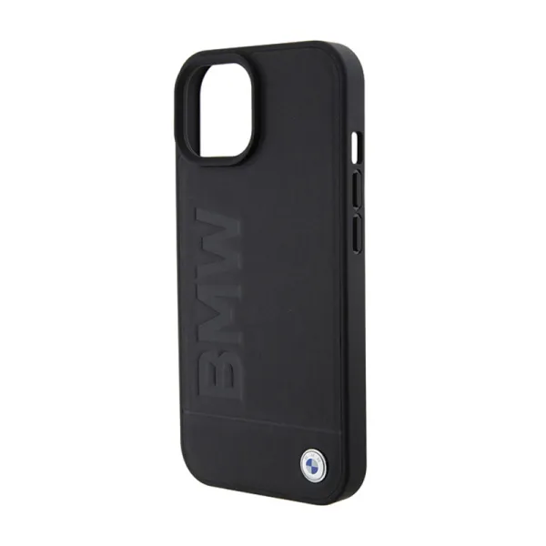BMW Leather Hot Stamp MagSafe - Case for iPhone 15 Plus (black)