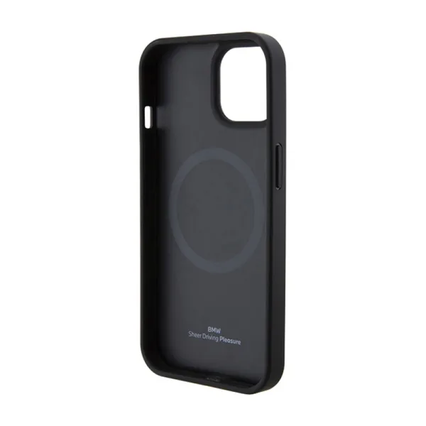 BMW Leather Hot Stamp MagSafe - Case for iPhone 15 Plus (black)